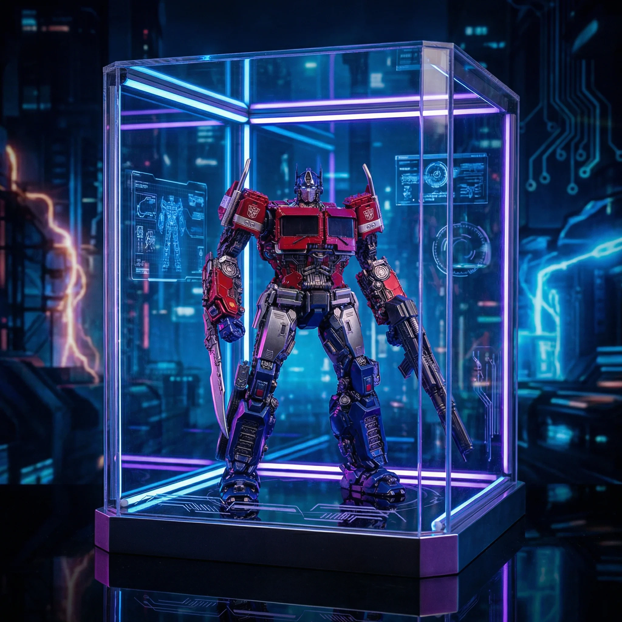 变形金刚擎天柱合金变形模型